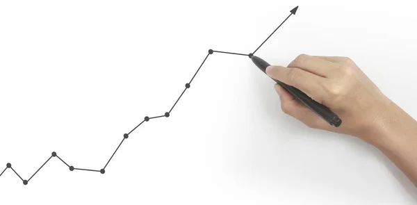 Kézi Rajz Diagram Grafikon Növekedési Állomány Stock Kép