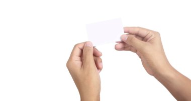 Elinde sanal bir kart tutarken...