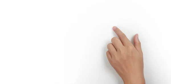 Pointing Something Closeup Hand — Stock Photo, Image
