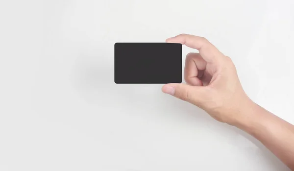 Χέρι Κρατώντας Εικονική Κάρτα Που Δείχνει Σας — Φωτογραφία Αρχείου