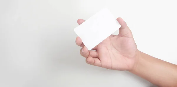 Hand Holding Virtual Card Showing Your — Stock Photo, Image