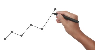 El çizimi bir tablo, büyümenin grafiği