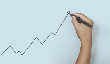 El çizimi bir tablo, büyümenin grafiği