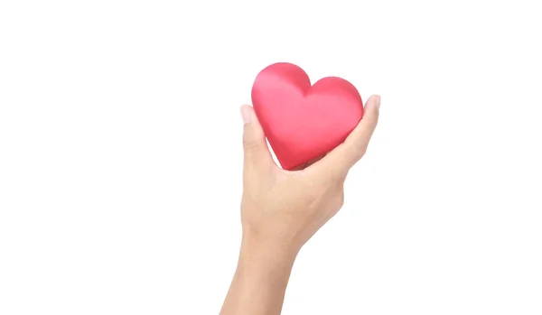 Hands Holding Red Heart Heart Health Donation Concepts — Stock Photo, Image