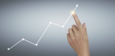 Finansal gösterge ve muhasebe piyasa analizi grafiklerinin el ele dokunması