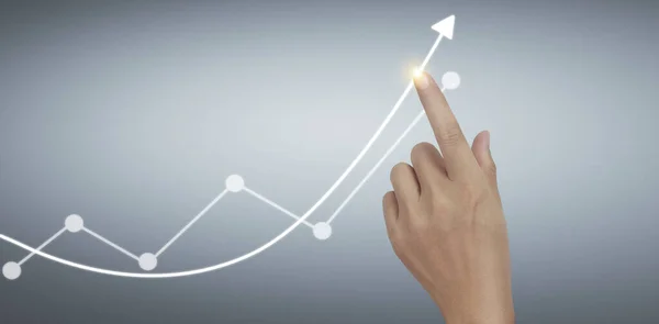 Handgreifliche Diagramme Des Finanzindikators Und Des Marktwirtschaftlichen Analysediagramms — Stockfoto