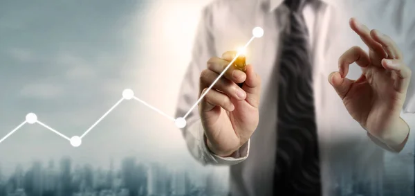 Drawing Chart Graph Stock Growth — Stock Photo, Image