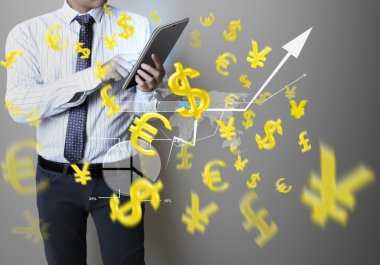 dokunmatik ekran finansal simgeler