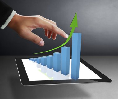 dokunmatik tablet el kavram 