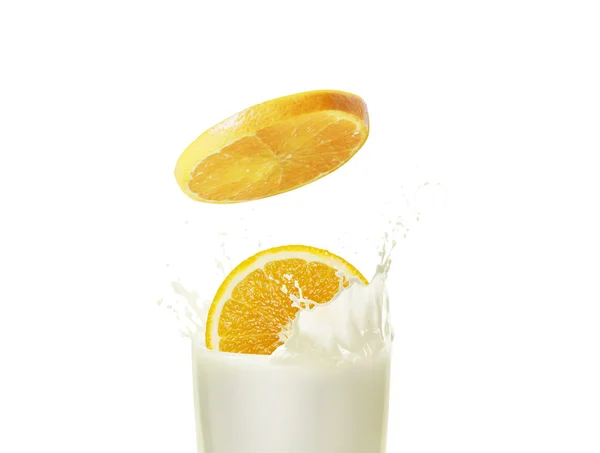 Melk en oranje — Stockfoto