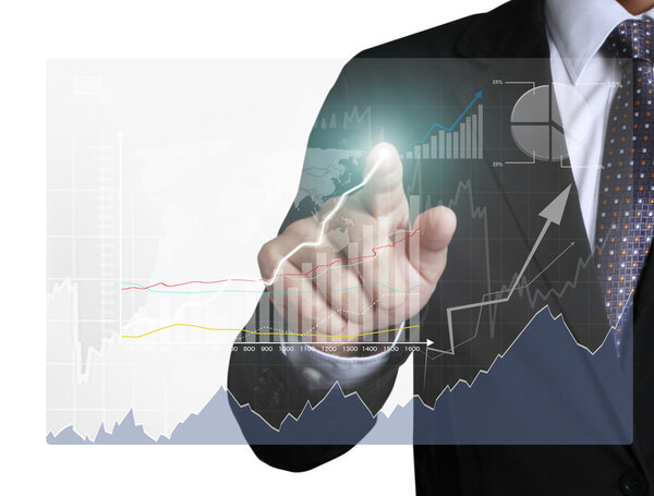 Человек держит бизнес
