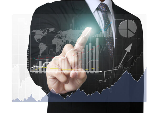 Человек держит бизнес
