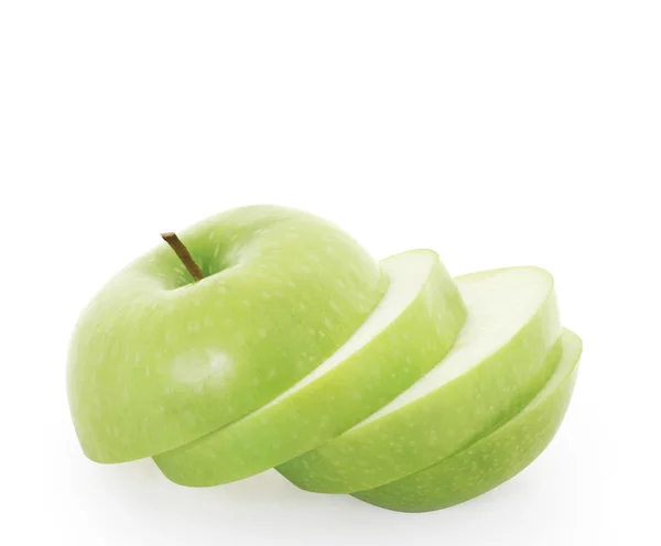 Gesneden groene appel — Stockfoto