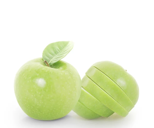 Sliced green apple — Stock Photo, Image