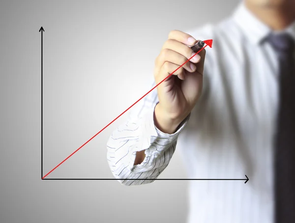 Zeichnen einer Grafik — Stockfoto