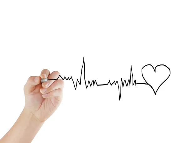 Малюнок діаграми серцебиття — стокове фото