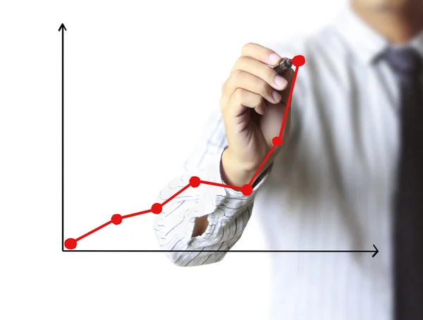 Drawing a graph Royalty Free Stock Images