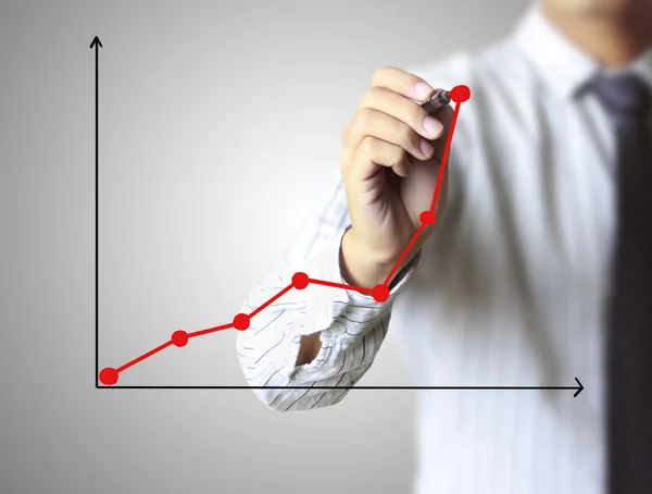 Drawing a graph — Stock Photo, Image