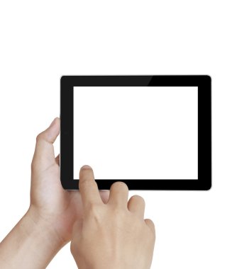 ellerinde dokunmatik tablet 