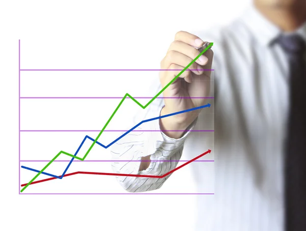 Drawing a graph — Stock Photo, Image