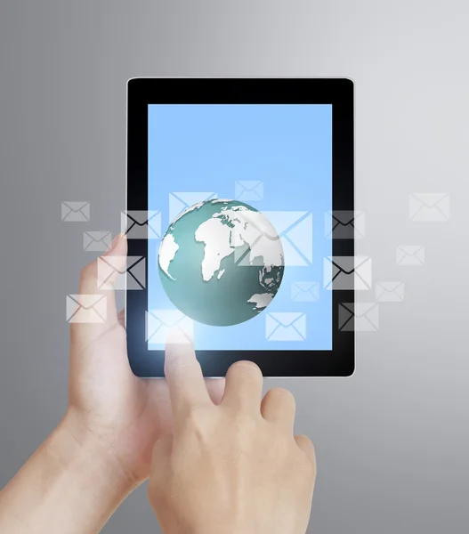 Touch- tablet in hands — Stock Photo, Image