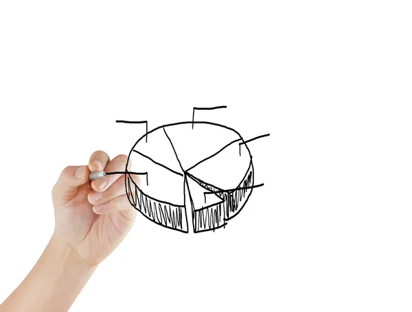 Adam el çizim grafik — Stok fotoğraf