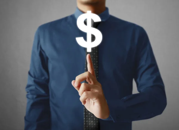 Businessman with dollar symbol — Stock Photo, Image