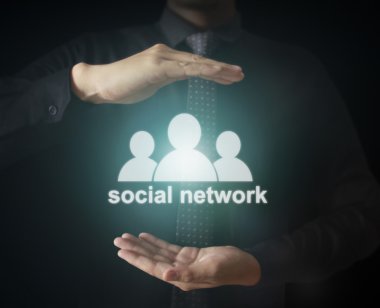 sanal simge sosyal ağ dokunmadan erkek