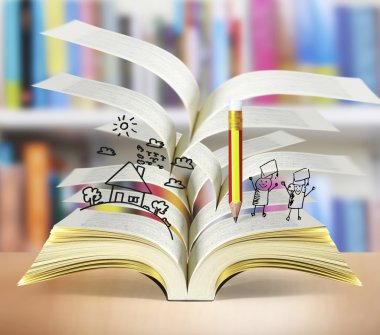 sihirli kitap açık