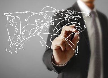 adam dünya harita çizim