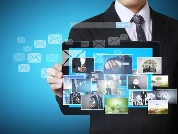 Tablet in hands — Stock Photo, Image