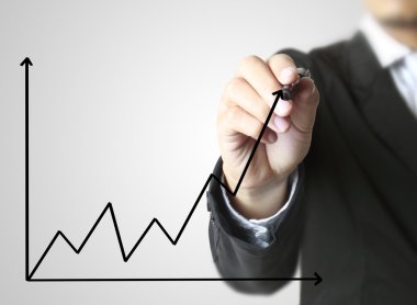 iş adamı el çizim grafik