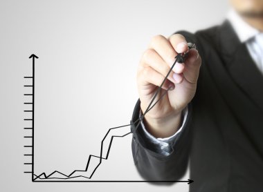 iş adamı el çizim grafik