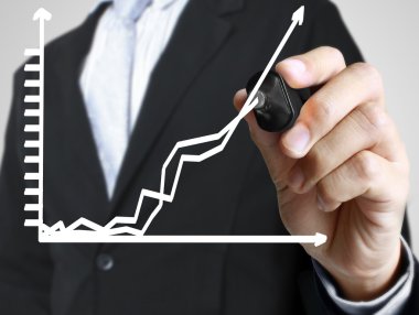 iş adamı el çizim grafik