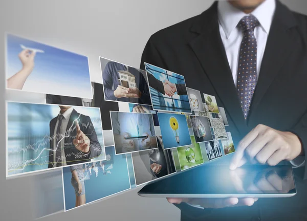 Touch- tablet in hands — Stock Photo, Image