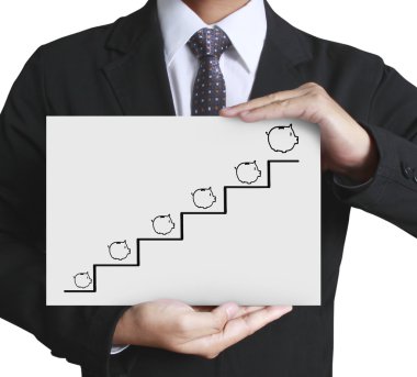 katlanmış boş A4 tutan el 