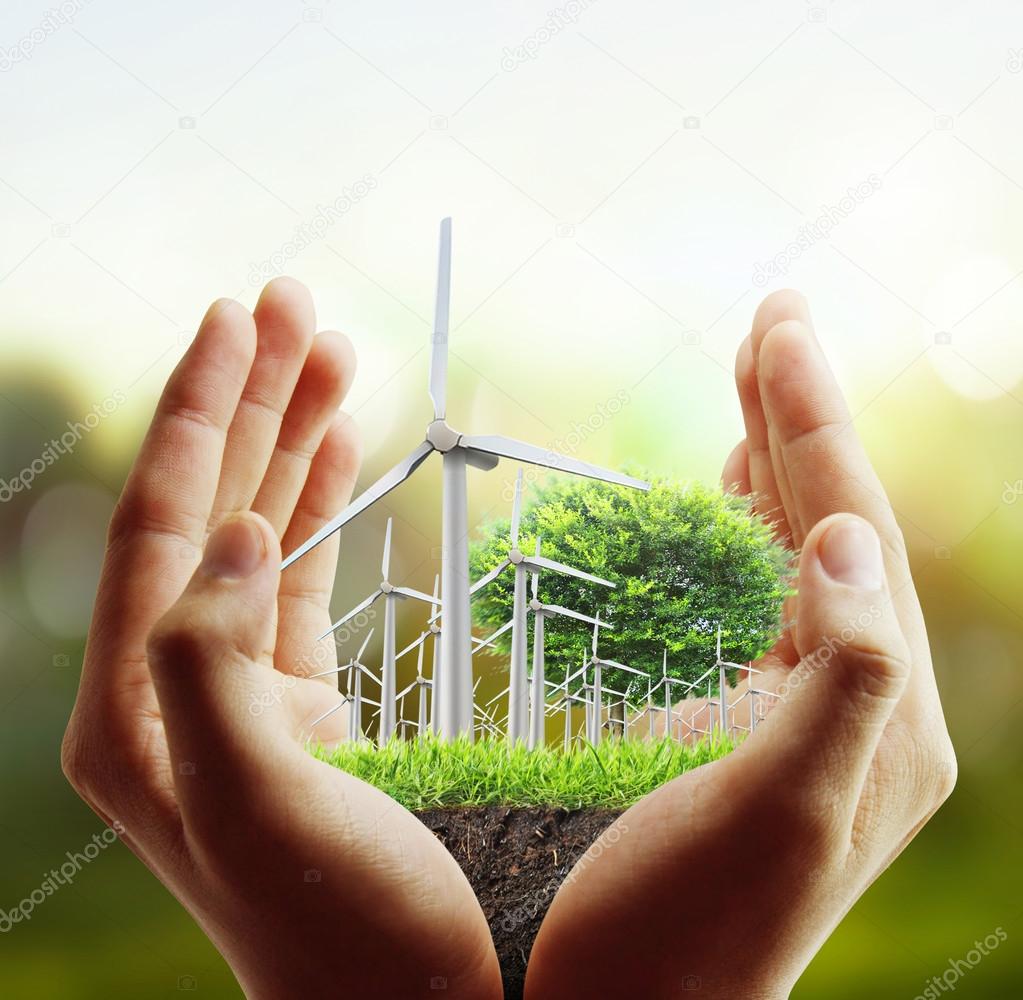  wind turbines in the hand 