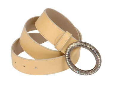 sarı kuşak üzerinde beyaz izole