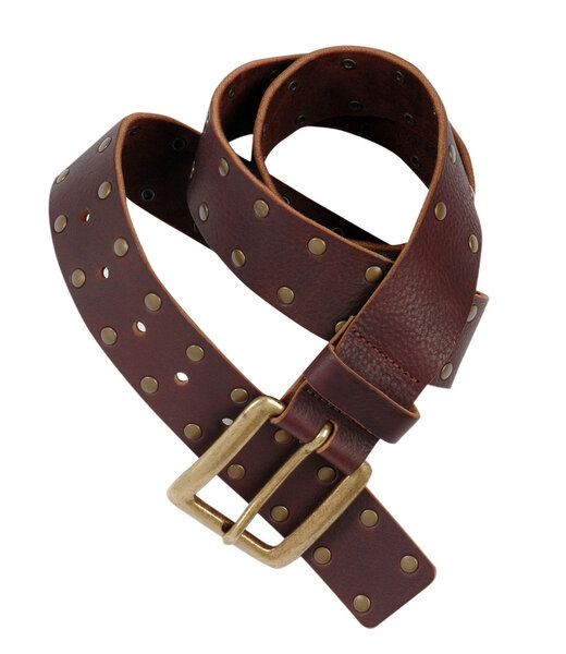 brown belt isolated on white