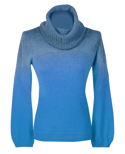 Niebieski sweter na białym tle — Zdjęcie stockowe