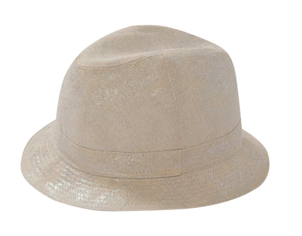 Cappello grigio isolato su bianco — Foto Stock