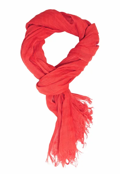 Red scarf  isolated on white — Stock Photo, Image