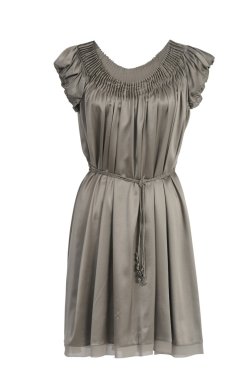 ipek elbise üzerine beyaz izole