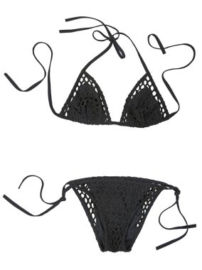 Siyah mayo beyazda izole edilmiş.