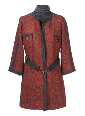 beyaz izole kahverengi ceket