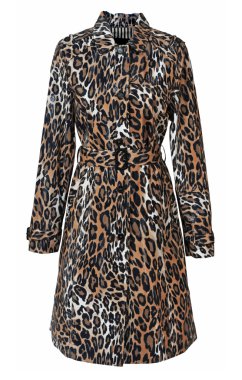 leopar ceket üzerine beyaz izole