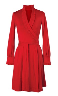 beyaz izole kırmızı elbise