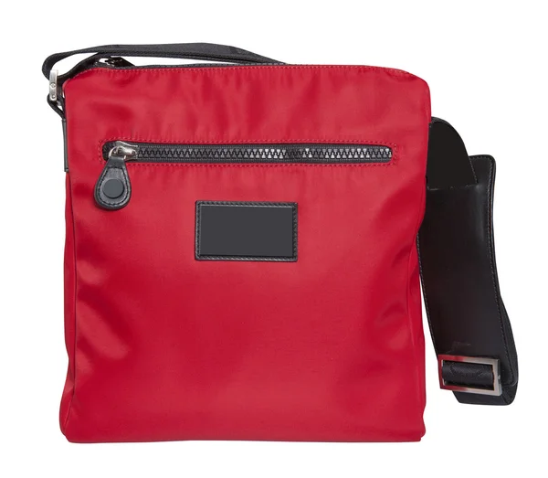 Rote Handtasche isoliert auf weißer — Stockfoto