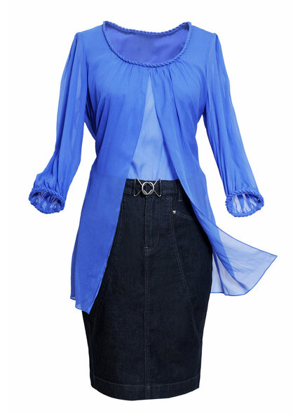 блузка и юбка изолированы на белом
