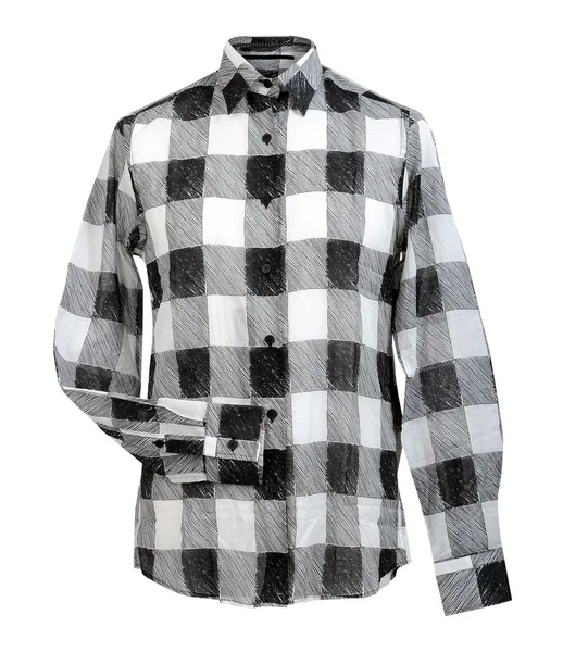 Checkered shirt isolated on white — Stock Photo, Image